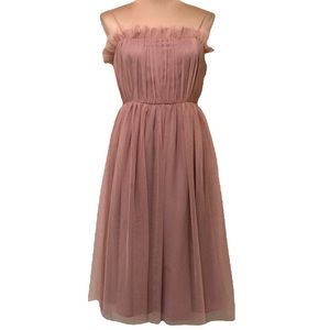 Elegant Pink Strapless Dress